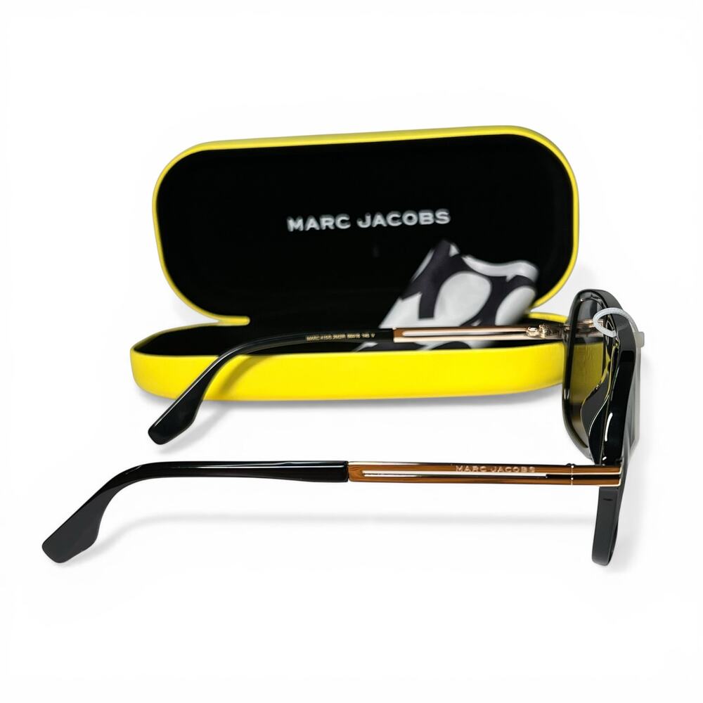 NIB Marc Jacobs MARC 415/S Black Gold Navigator unisex Men’s Sunglasses 56mm - Picture 5 of 8